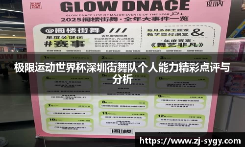 极限运动世界杯深圳街舞队个人能力精彩点评与分析